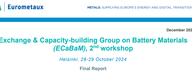 Správa z druhého workshopu o batériách Eurometalux 2024